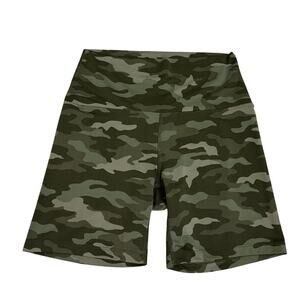 Victoria's Secret PINK High Waist Compression Bike Shorts Green Camo Medium